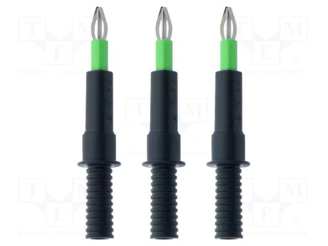 Connector: 4mm banana; adapter; 6A; 600V; black; 141mm; 3pcs; IP40 GOSSEN METRAWATT GM-Z500V