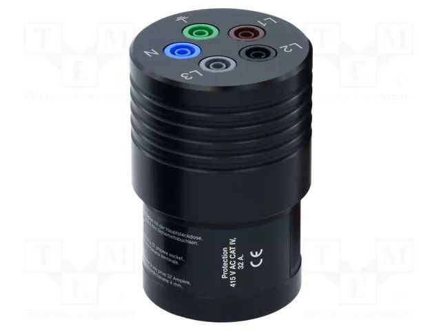 Three-phase adapter; 32A; 415V; Ø64x90mm; Pollution degree: 3 GOSSEN METRAWATT GM-Z611P