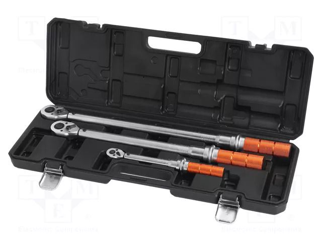 Wrench-set; torque; 1/2",1/4",3/8"; Kit: torque wrench,case NEO TOOLS NEO-08-843