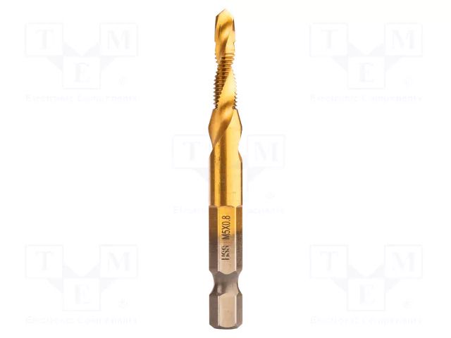 Tap; M5; 0.8; L: 67mm; 1/4"; high speed steel; Ø: 4.2mm NEO TOOLS NEO-08-952