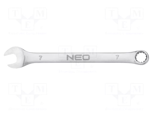 Wrench; combination spanner; 7mm; Chrom-vanadium steel; L: 110mm NEO TOOLS NEO-09-651
