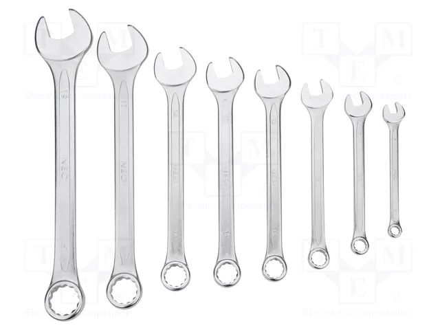 Wrench-set; combination spanner; Chrom-vanadium steel; 8pcs. NEO TOOLS NEO-09-751
