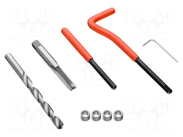 Kit: for thread repair; Kit: tap,drill,threaded insert NEO TOOLS NEO-11-902
