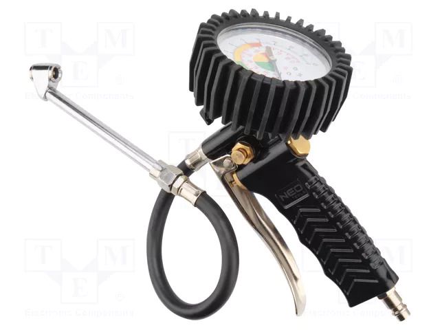 Wheel inflation gun; with manometer; 200l/min; L: 300mm; Ø: 63mm NEO TOOLS NEO-14-716
