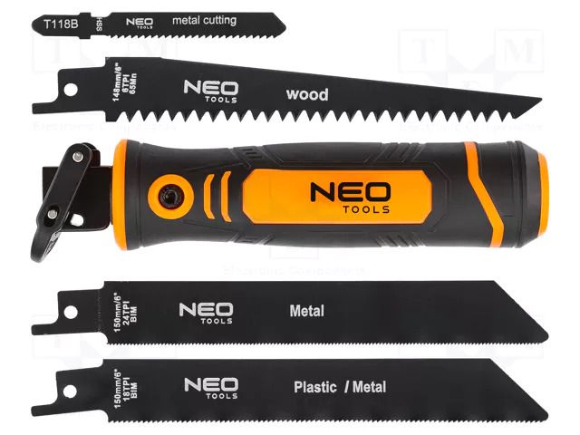 Tool: hacksaw blade-set; for plastic,wood,metal; 5pcs. NEO TOOLS NEO-44-650