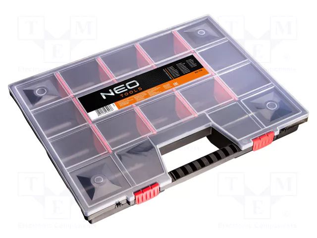 Container: collective; with partitions; black; 490x390x65mm NEO TOOLS NEO-84-119