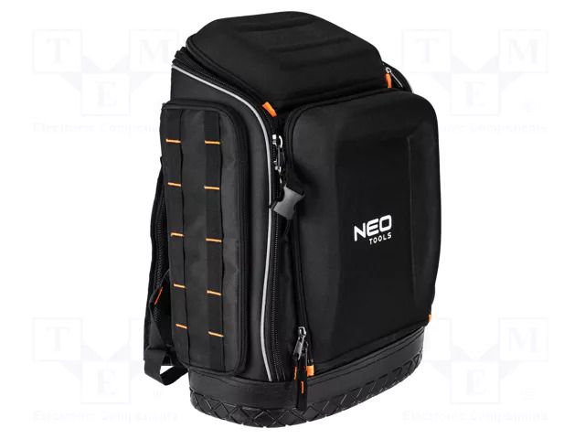Backpack; tool case; black-orange; poliester 600D; 275x370x515mm NEO TOOLS NEO-84-329