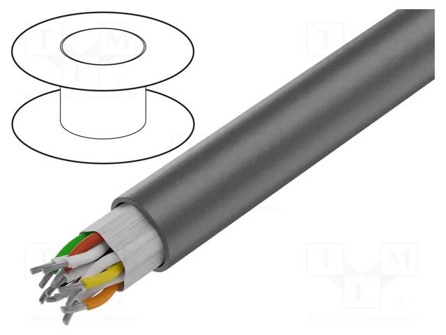 Wire; EcoCable Mini; 9x2x24AWG; unshielded; 300V; 305m; Cu; 1000ft ALPHA WIRE 78029-SL001