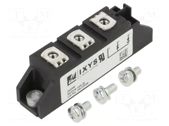 Double series; 1.4kV; If: 36A; TO240AA; Ufmax: 1.05V; Ifsm: 555A IXYS MDD26-14N1B