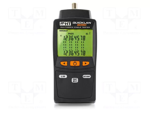 Tester: LAN wiring; LCD; Measured cable l: max.250m; F,RJ11,RJ45 HT INSTRUMENTS HTI-HV006050