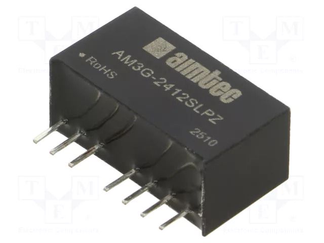 Converter: DC/DC; 3W; Uin: 18÷36VDC; Uout: 12VDC; Iin: 154mA; SIP8 AIMTEC AM3G-2412SLPZ