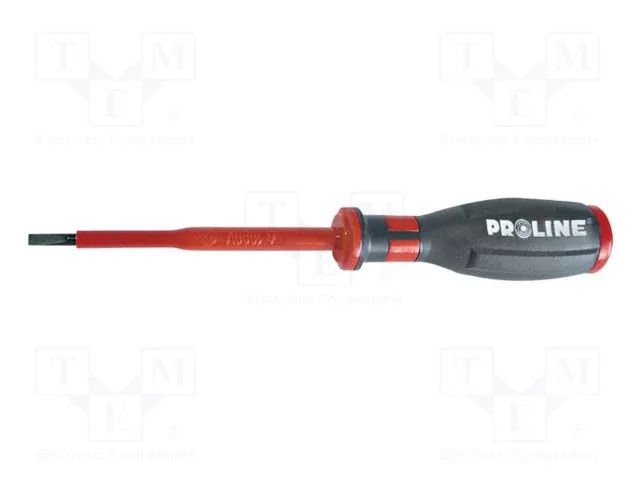 Screwdriver; insulated; slot; 3x0.5mm; Blade length: 100mm PROLINE PRE-10511
