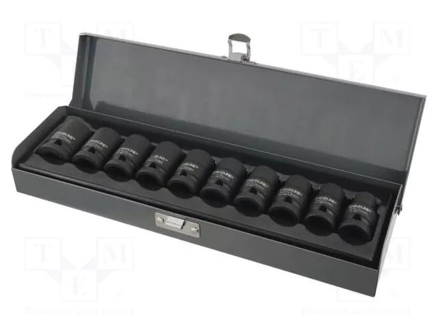 Wrench-set; 6-angles,socket spanner,impact; 1/2"; 10pcs. PROLINE PRE-18490