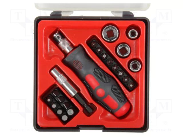 Kit: screwdriver bits; hex key,Phillips,Pozidriv®,slot,Torx® PROLINE PRE-10022