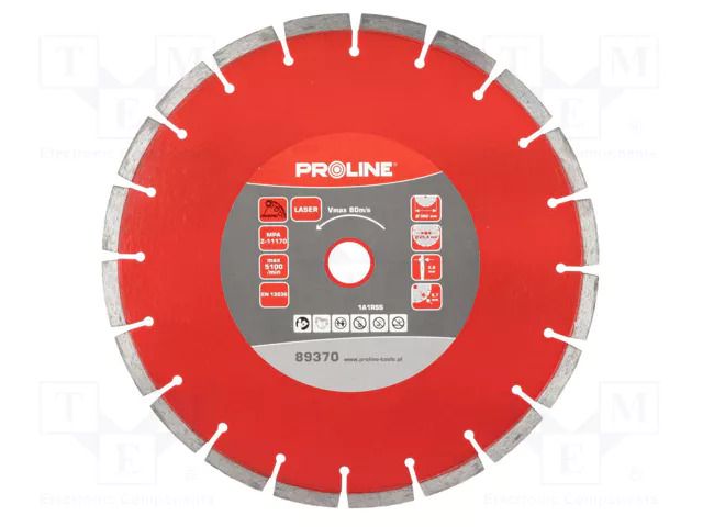 Cutting diamond wheel; Ø: 300mm; Øhole: 25.4mm; Disc thick: 2.9mm PROLINE PRE-89370