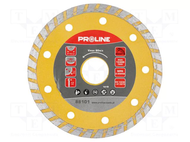 Cutting diamond wheel; Ø: 115mm; Disc thick: 2mm; 22.23mm; Turbo PROLINE PRE-88101