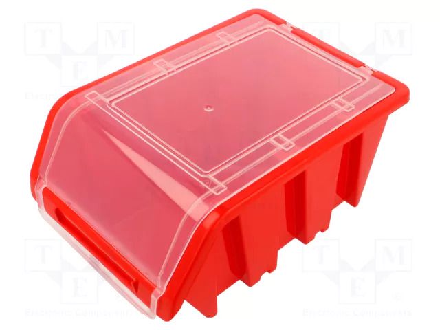 Container: cuvette; red; with a lock; 230x160x120mm; TRUCK PLUS KISTENBERG KTR23F-3020