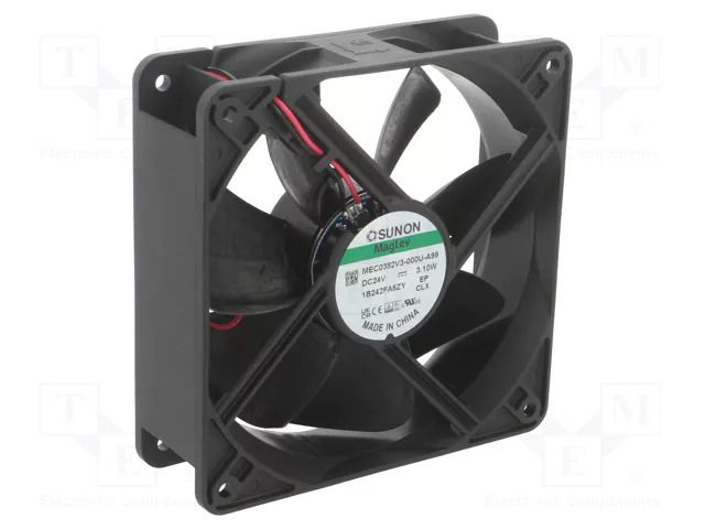 Fan: DC; axial; 24VDC; 120x120x38mm; 158.01m3/h; 37dBA; Vapo SUNON MEC0382V3-A99