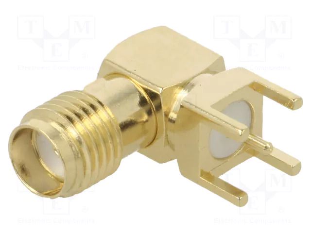 Connector: SMA; socket; female; angled 90°; 50Ω; THT; PTFE HONGKONG XINYA ELECTRONICS CO.,LTD R-531