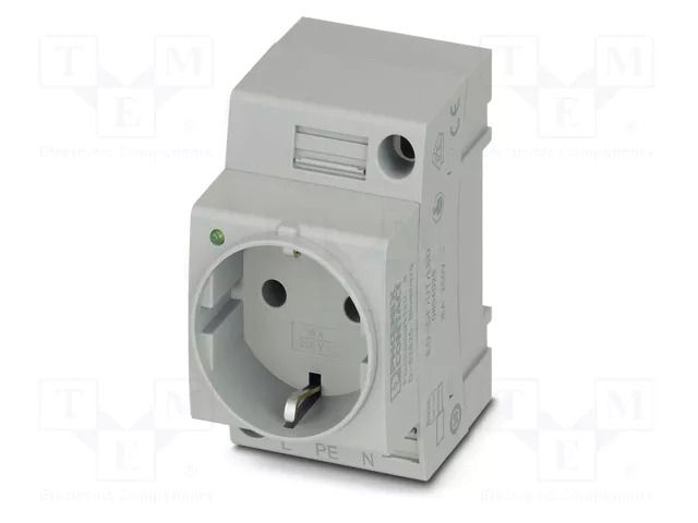 Connector: AC supply; socket; female; 16A; PIN: 3; screw terminal PHOENIX CONTACT EO-CF/UT/LED