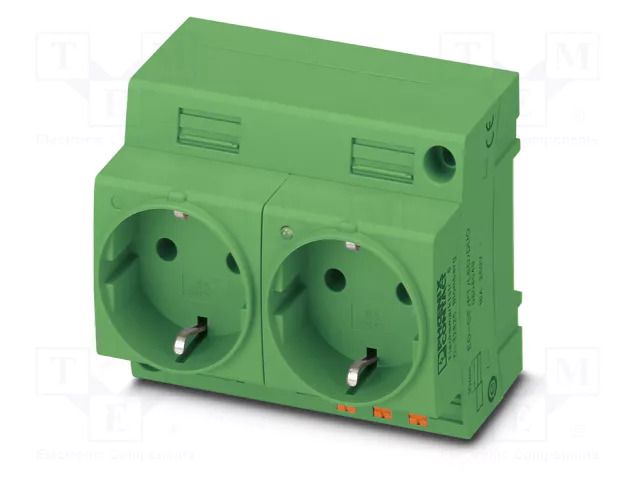 Connector: AC supply; socket; female; 16A; PIN: 3; push-in; green PHOENIX CONTACT EO-CFPTLEDDUOGN