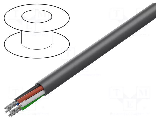 Wire; EcoFlex®; 7x12AWG; unshielded; 600V; 305m; Cu; stranded ALPHA WIRE 79040-SL001