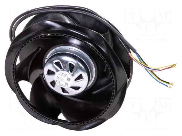 Fan: EC; radial; 230VAC; Ø206x74.1mm; 545m3/h; ball; 2950rpm; IP54 EBM-PAPST 8300101053