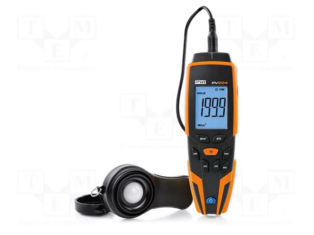 Meter: solar power; Range: 0÷1999W/m2; IP40; Display: LCD HT INSTRUMENTS HTI-HA0PV204