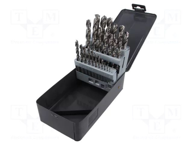 Drill set; for metal; metal,steel; 25pcs. PROLINE PRE-77225