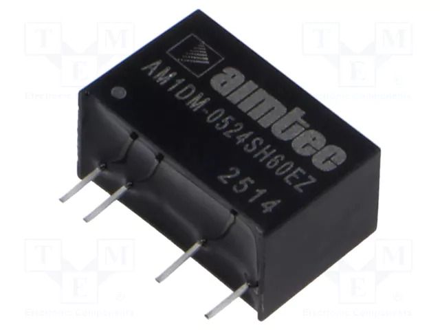 Converter: DC/DC; 1W; Uin: 4.5÷5.5VDC; Uout: 24VDC; Iout: 42mA; SIP7 AIMTEC AM1DM-0524SH60EZ