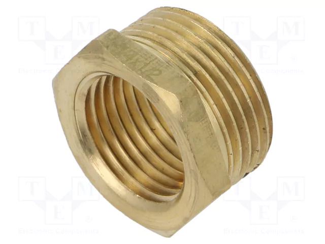 Splice terminal: adapter; male-female,reductive; brass CW617N GEBO 241-22BR