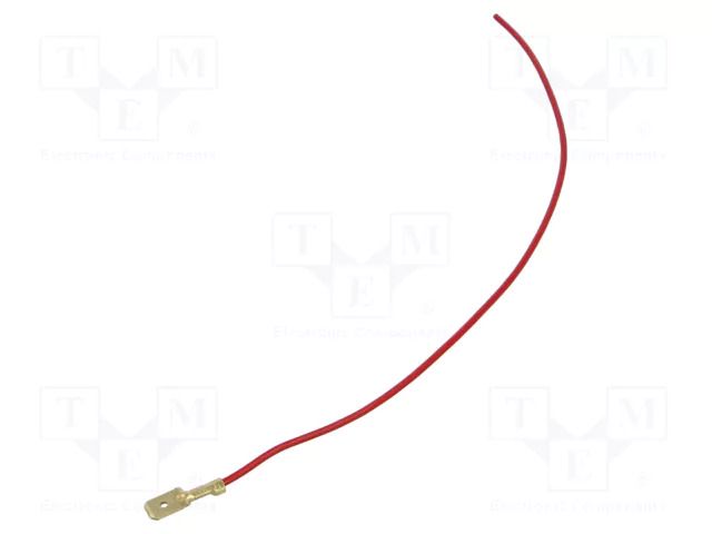 Cable: cable with crimped terminals; red; male,non-insulated CHEVAL A63-035RD025