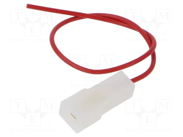 Cable: cable with crimped terminals; red; Len: 250mm; H05V-K CHEVAL E63OK-050RD025