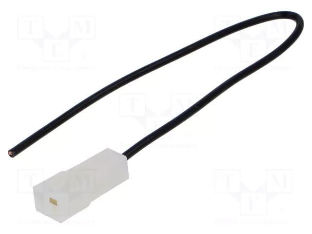 Cable with crimped terminals; H05V-K; 1mm2; black; 250mm; flat CHEVAL E63OK-100BK025