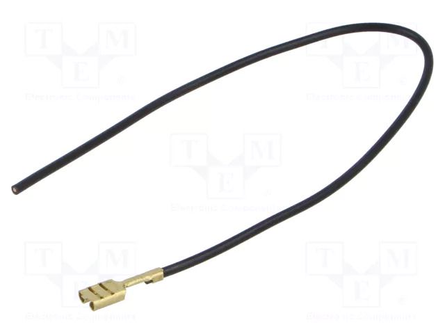 Cable: cable with crimped terminals; black; Len: 250mm; H05V-K CHEVAL F63-075BK025