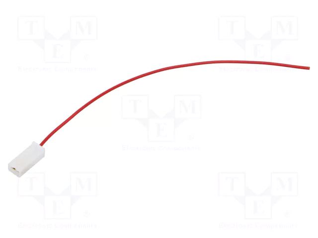 Cable: cable with crimped terminals; red; Len: 250mm; H05V-K CHEVAL J63ON-050RD025