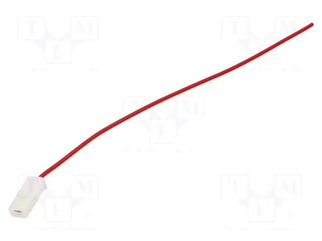 Cable: cable with crimped terminals; red; Len: 250mm; H05V-K; 1mm2 CHEVAL J63ON-100RD025