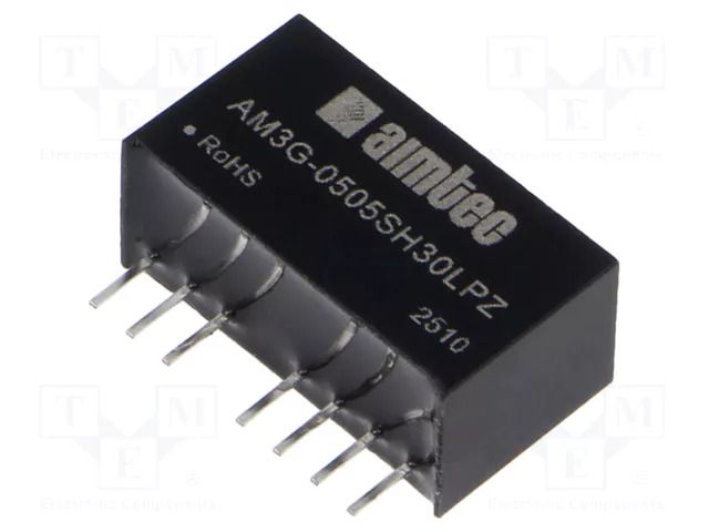 Converter: DC/DC; 3W; Uin: 4.5÷9VDC; Uout: 5VDC; Iin: 805mA; SIP8; THT AIMTEC AM3G-0505SH30LPZ