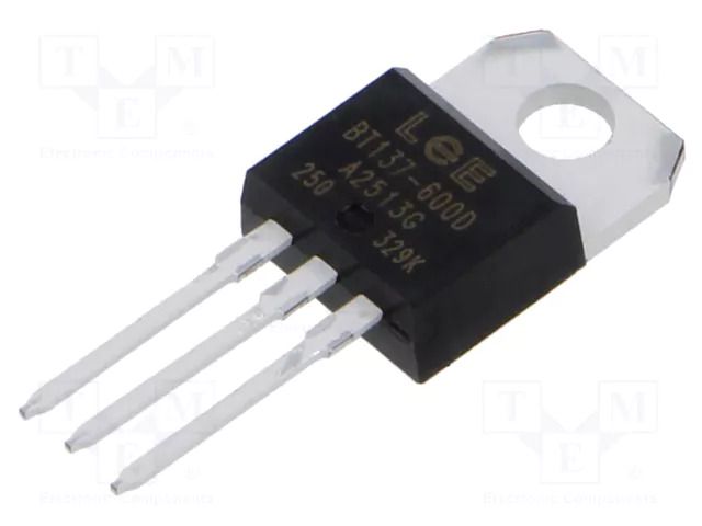 Triac; 600V; 8A; TO220AB; Igt: 5mA; Ufmax: 1.7V LUGUANG ELECTRONIC BT137-600D-LGE