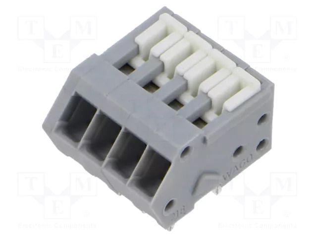 Connector: PCB terminal block; terminal; 218; 6A; 80V; angled 45° WAGO 218-104