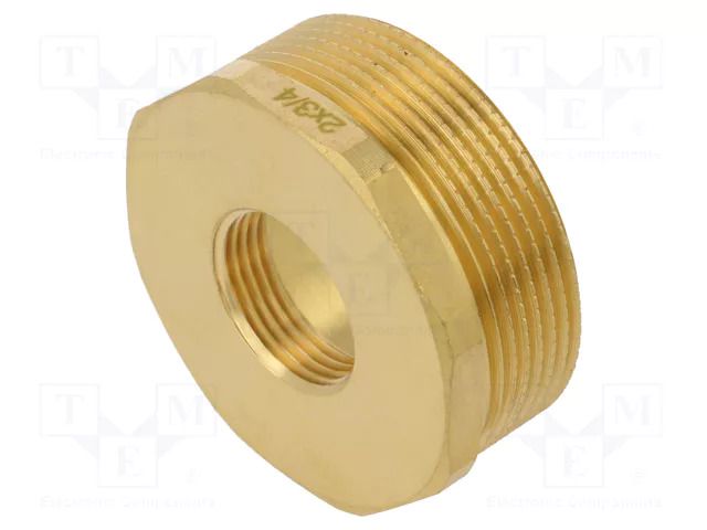 Splice terminal: adapter; male-female,reductive; brass CW617N GEBO 241-35BR