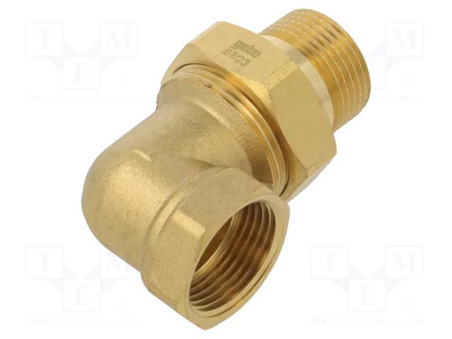 Splice terminal: 90° elbow; double connector,male-female,flat GEBO 97-6BR