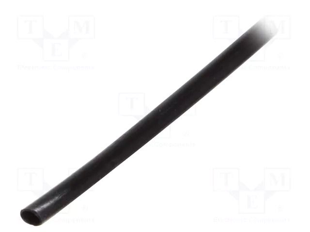 Heat shrink sleeve; glueless; 2: 1; 1.6mm; black; polyolefine; reel RADPOL RCH1-1.6/0.8X100BK