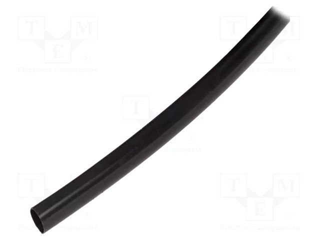 Heat shrink sleeve; glueless; 4: 1; 8mm; black; polyolefine; reel RADPOL RCH1-8/2X100-C