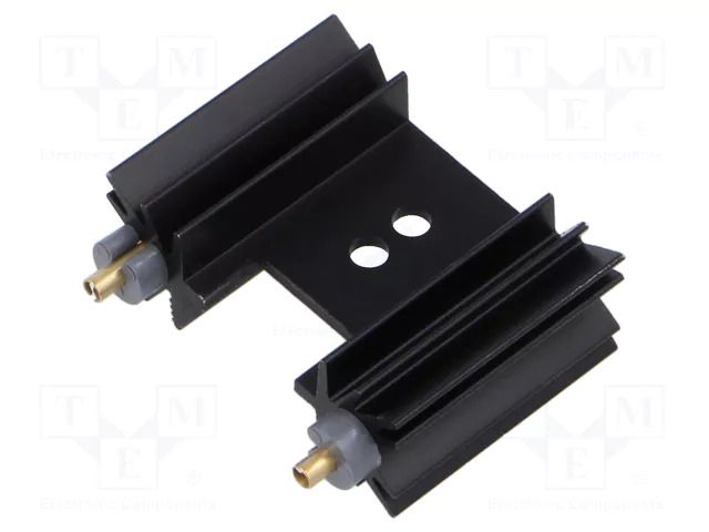 Heatsink: extruded; grilled; SOT32,TO220,TO3P; black; L: 25.4mm FISCHER ELEKTRONIK SK104/25.4/STIS