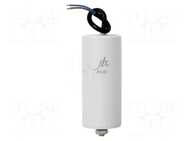 Capacitor: polypropylene; motors, run; 10uF; 450VAC; Ø34x65mm; ±5% Jb Capacitors JFS16A6106J000000B