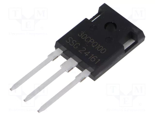 Diode: Schottky rectifying; THT; 100V; 30A; TO247AD; Ufmax: 1.05V SMC DIODE SOLUTIONS 30CPQ100-SMC