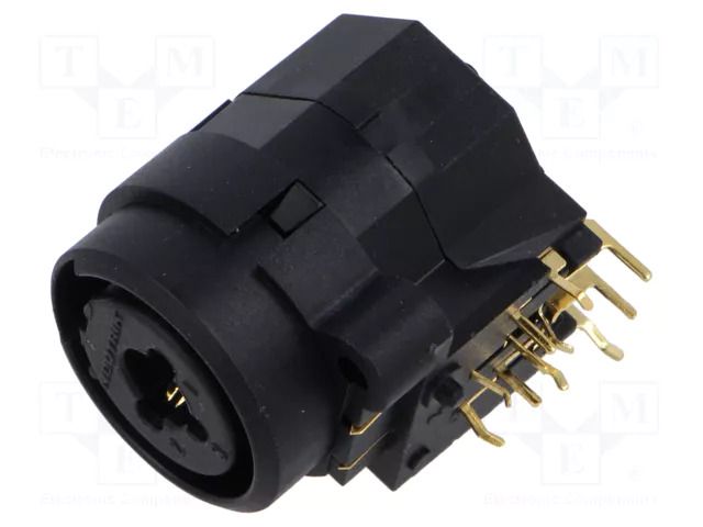 Connector: Jack 6,3mm + XLR; socket; female; angled 90°; THT; 3A NEUTRIK NTR-NCJ10FI-H-0