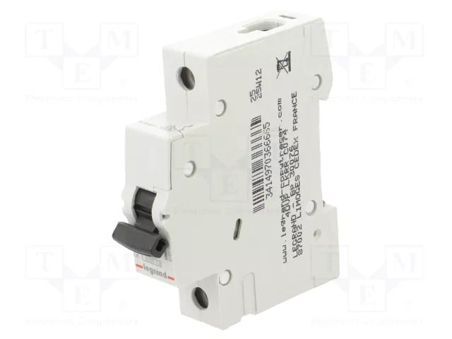 Circuit breaker; 230VAC; Inom: 10A; Poles: 1; Charact: B; 6kA; IP20 LEGRAND 419134