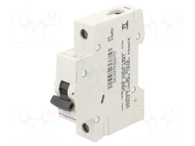 Circuit breaker; 230VAC; Inom: 20A; Poles: 1; Charact: B; 6kA; IP20 LEGRAND 419137
